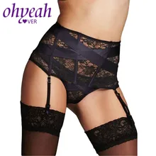 Ohyeahlover кружева джарретеллы Femme сексуальные трусики с подвязкой M-5XL размера плюс Подвязки белье для женщин Высокая талия Пояс для чулок PM5080