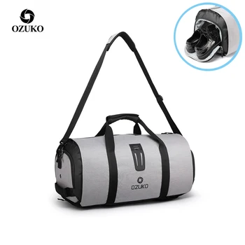 

Multifunctionele Grote Capaciteit Mannen Reistas Waterdichte Plunjezak voor Trip Pak Opslag Handbagage Tassen met Schoen Zakje