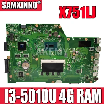 

X751LJ Mainboard REV 2.3 For ASUS X751LX R752LA R752LD X751LN X751LD X751LJ A751L Laptop motherboard i3 i5 i7 4GB-RAM GT920M