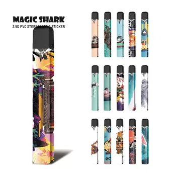 

Magic Shark Rhinoceros Tribal On the Drop Cartoon PVC Ultra Thin Film Cover Pod Case Sticker For OVNS W01 Kit No Fade