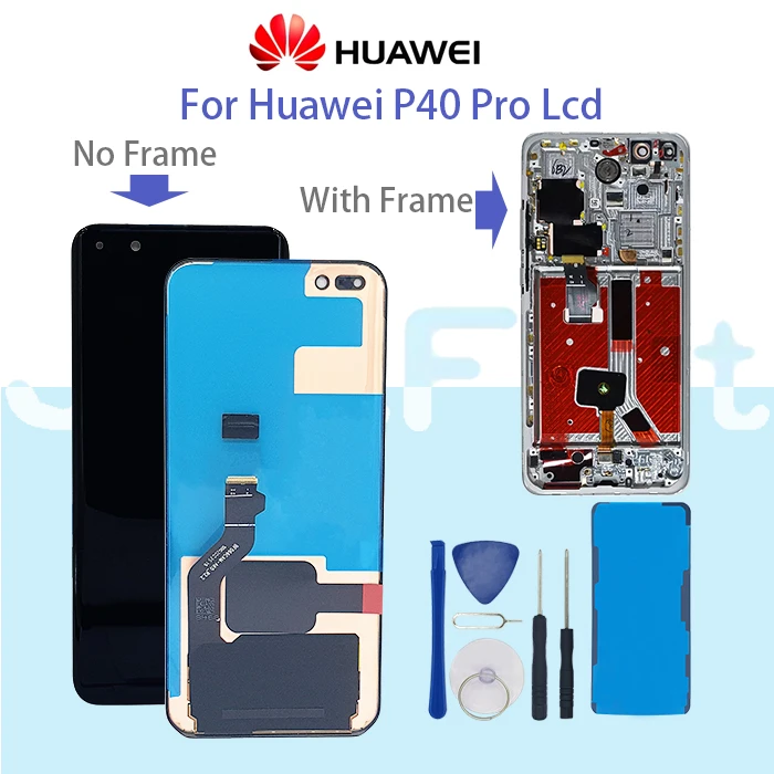 For Huawei P40PRO LCD P40 Pro LCD Display LCD Screen Touch Digitizer Assembly 100% Tested ELS-NX9 ELS-N04 ELS-AN00 ELS-TN00 the best screen for lcd phones cheap