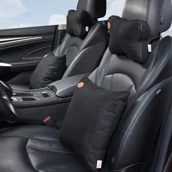 

JINSERTAS Car Neck Pillow Set Seat Back Support Cushions Pillow Waist Pillow Car Seat Cover Pillow for Universal Car Accessories