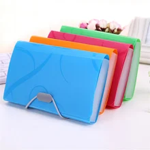 

2021 New Creative Pvc Candy Colors Organ Bag Multi-layer Folder For Document Folders School Office Stationery Supplies