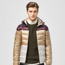 Брендовое Новое модное пуховое пальто для мужчин, зимние теплые куртки, куртка на гусином пуху, верхняя одежда, парка, повседневная мужская пуховая парка с капюшоном
