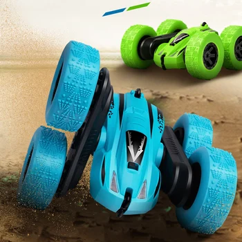 

RC Stunt Car 2.4G Remote Control Rotating Electric Toy Double-sided Flip for Children Kids S7JN