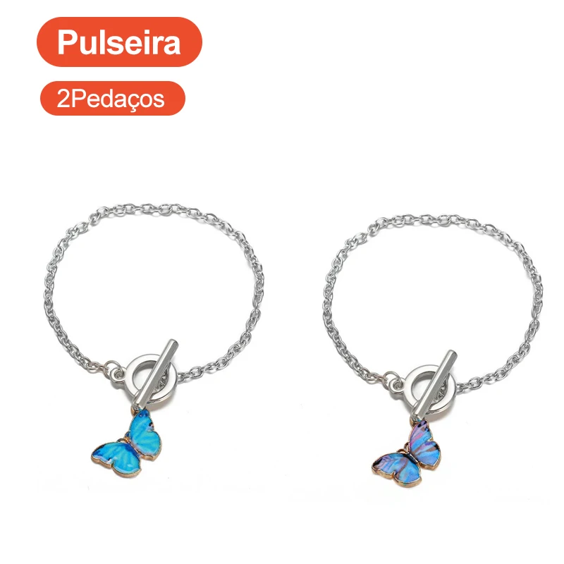 Креативное ожерелье с бабочкой браслет индивидуальный градиент цвета простая