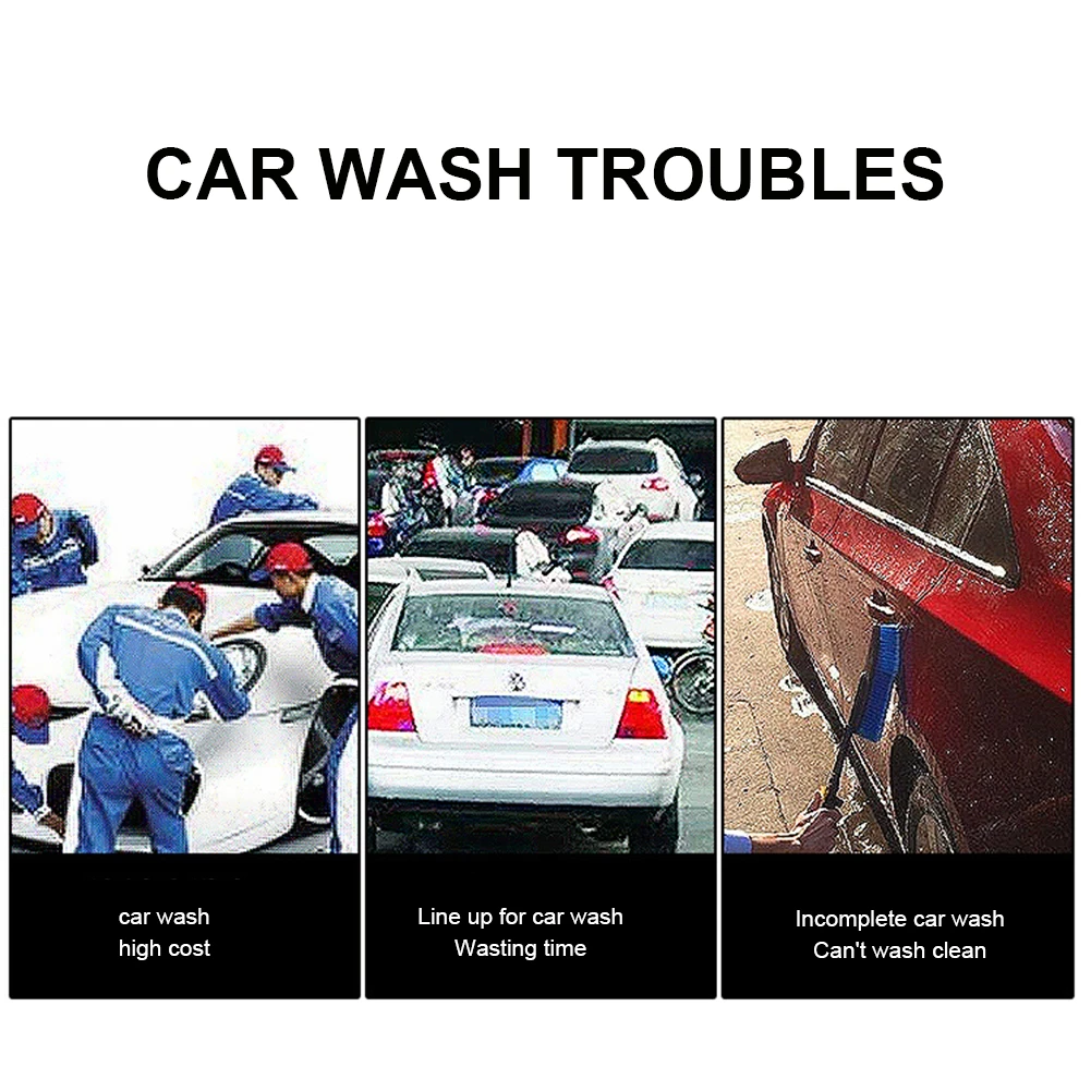 15m/30m High-pressure Water Gun For Cleaning Portable Car Wash Machine Garden Watering Hose Nozzle With 3 Connectors