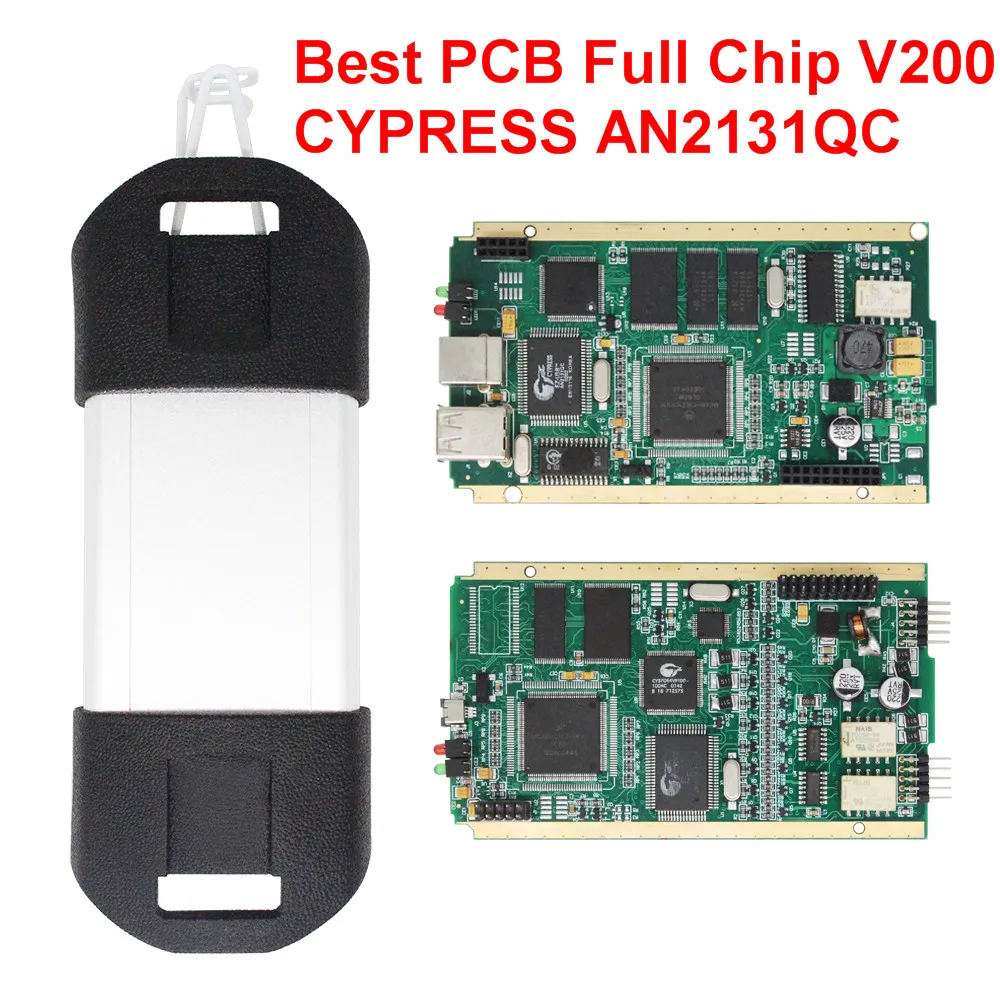 Best Gold Edge PCB Board for Renault Can Clip OBD2 Diagnostic Interface V211 CAN CLIP Full Chip R-enault with CYPRESS AN2131QC | Автомобили