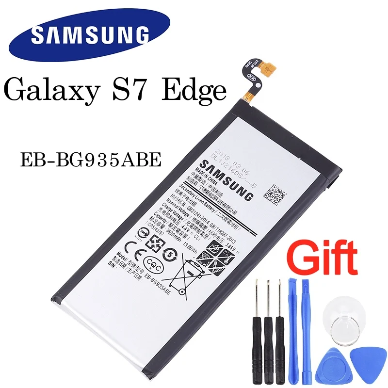 Оригинальный аккумулятор EB BG935ABE 3600 мАч для samsung Galaxy S7 Edge G935 G9350 G935F G935FD G935W8 телефон