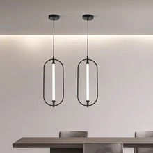 

The New Modern Diameter 22*48CM Oval Simple Chandelier LED Lighting Is Suitable For Dining Room And Bedroom Lighting Fixtures