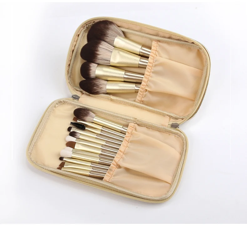 ZOREYA Make up Brush Set Luxurious Makeup Brushes Natual Hair Face and Eye Brushes With High Quality Zipper Bag