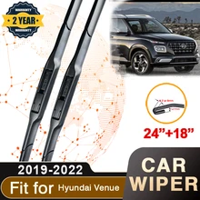

For Hyundai Venue QX 2019~2022 Car Front Windscreen Premium Beam Blade Wipers Car window brush Accessories J Hook U-type 2021