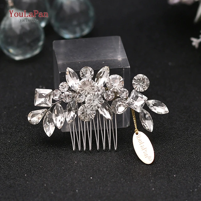 TOPQUEEN HP77 Wedding Tiara Bridal Combs Rhinestone Wedding Headwear Wedding Hair Accessories Bridal Headdress Wedding Hair Comb HP88