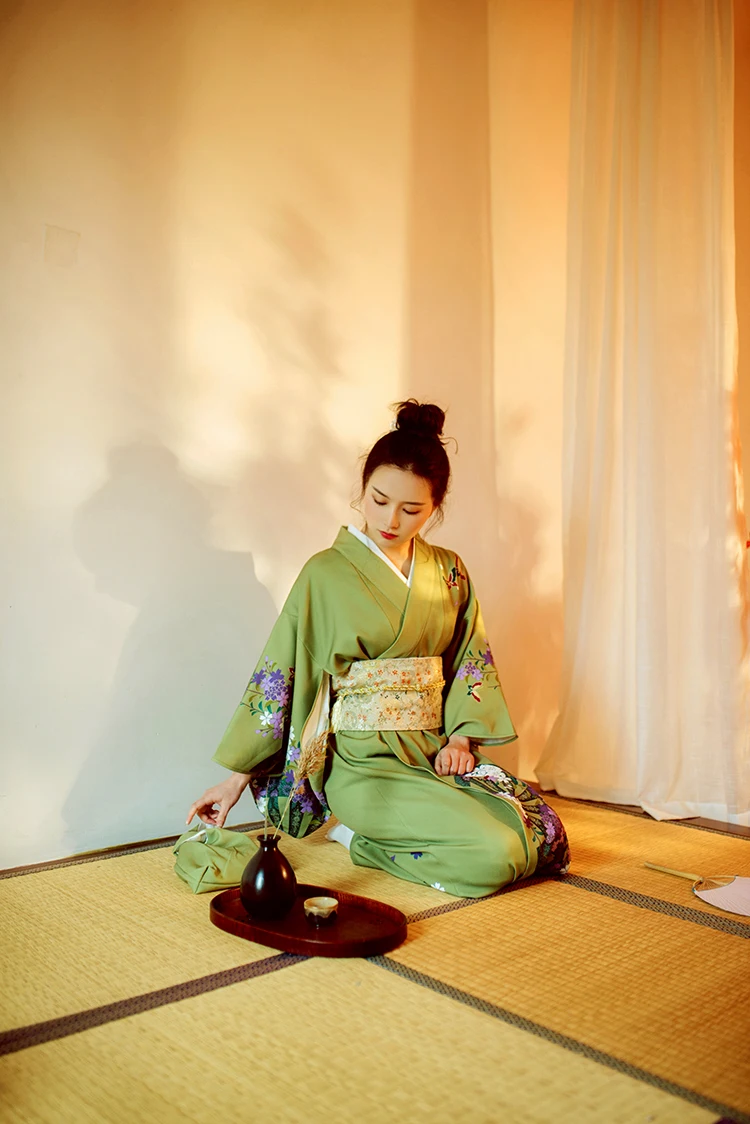Японское традиционное кимоно с Obi женское фото платье косплей Женский юката женский haori японский костюм гейши obi kimonos