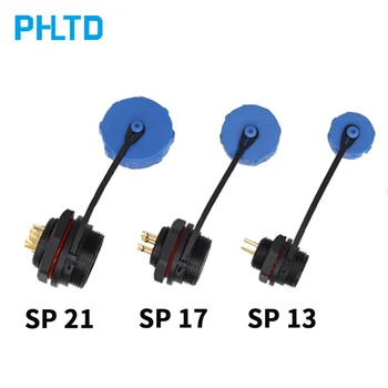 

Waterproof plug connector Aviation connector plug SP13 / SP17 / SP 21 / Connector rear nut plug with blue dust cap