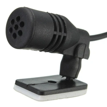

Black External Clip-on Lapel Mini Mic Microphone（3.5mm）Plug For Car Radio Stereo