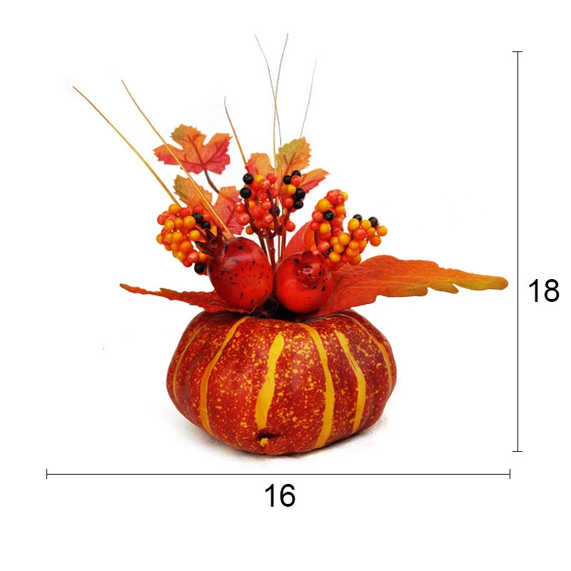 

Artificial Pumpkins Mini Fake Pumpkin Maple Leaves For Halloween Thanksgiving Harvest Festival Decoration Ornament