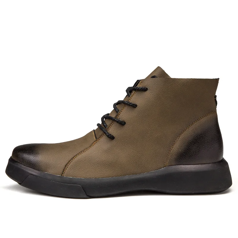 

Martin Boots 2019 Winter New Style MEN'S BOOTS Trend of Fashion Chelsea Cowhide Retro Shoe Large Size