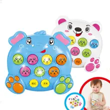 1 шт., детские музыкальные игрушки, пластмассовый игровой хомяк, ручная игра, фрукты, Обучающие Детские игрушки, стучание музыки, игрушка Монтессори, подарок