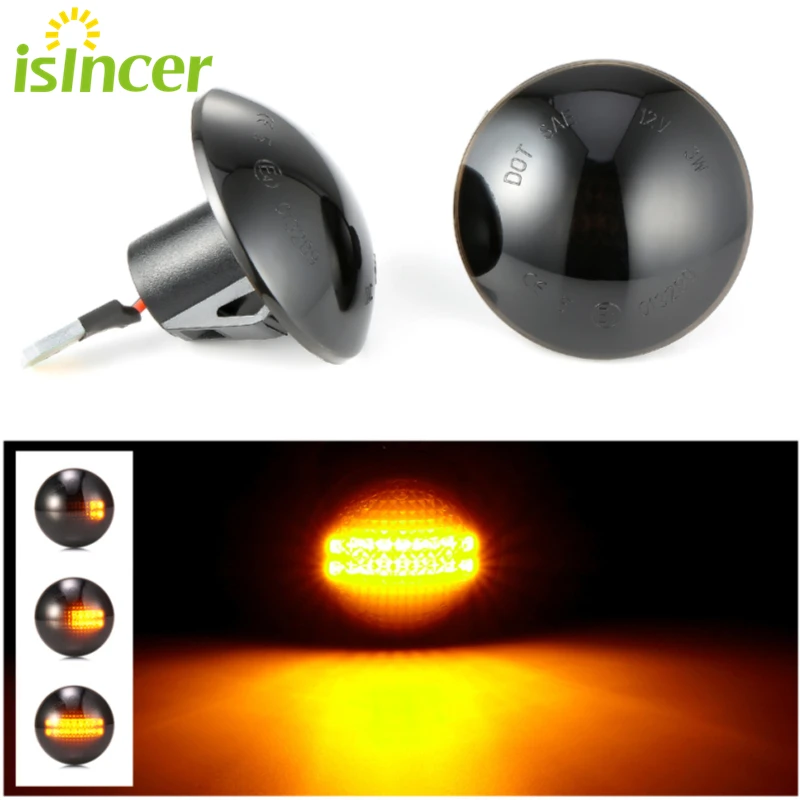 2 шт. светодиодный динамический боковой маркер световой сигнал поворота