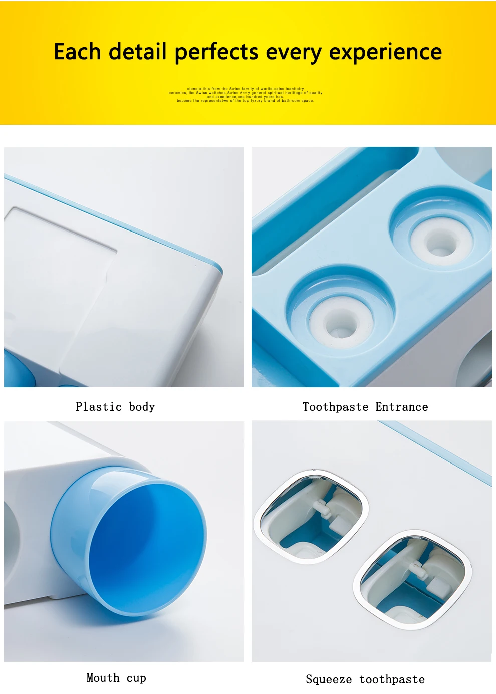 Free Shipping ABS Plastic Storage Shelf Glue-free installation Toothbrush rack free punching mouth brushing cup wall-mounted