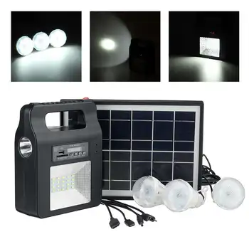 

Portable Solar Lamp Super Bright Led Lighting Solar power system Generator Outdoor Flashlight with bluetooth FM radio function
