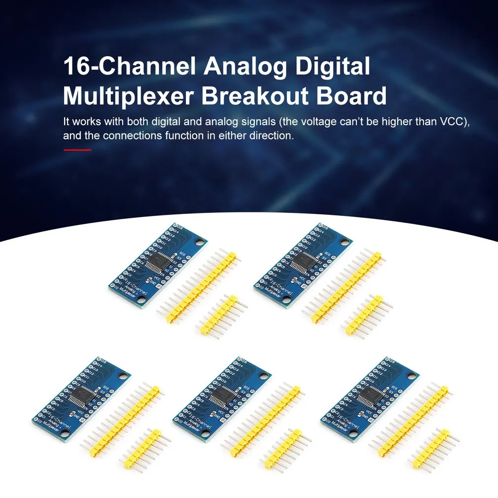 4Pcs High Speed 16CH Analog Digital Multiplexer Breakout Board Module CD74HC4067 CMOS Precise For Arduino | Инструменты