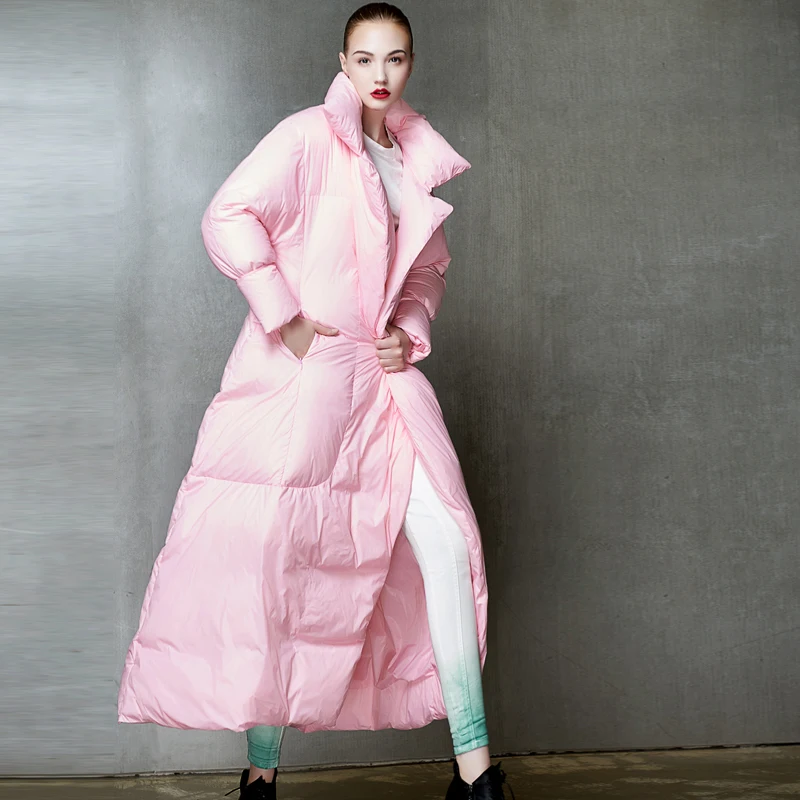 

2020 New 90% White Duck Down Jacket Women Korean Long Puffer Jacket Winter Coat Women Elegant Warm Parka DZ915001 YY1631