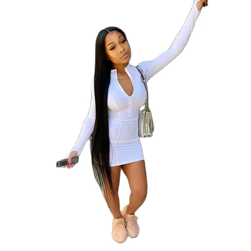 White long sleeve birthday dress Clearance