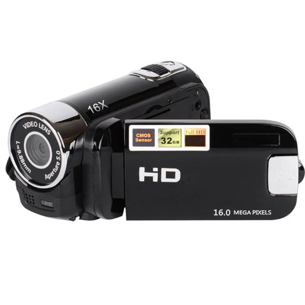 Черный Видеокамера ночного видения FULL HD 1080P с цифровым зумом DV съемка FULL HD 1080P Цифровая видеокамера USB Свадебная запись - Цвет: Черный