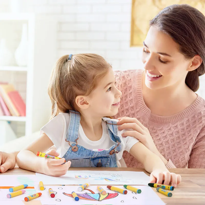 Deli 6962 Crayon 18 Colors Children Crayon CHILDREN'S Drawing Pen Students Painting Graffiti Hexagonal Crayon