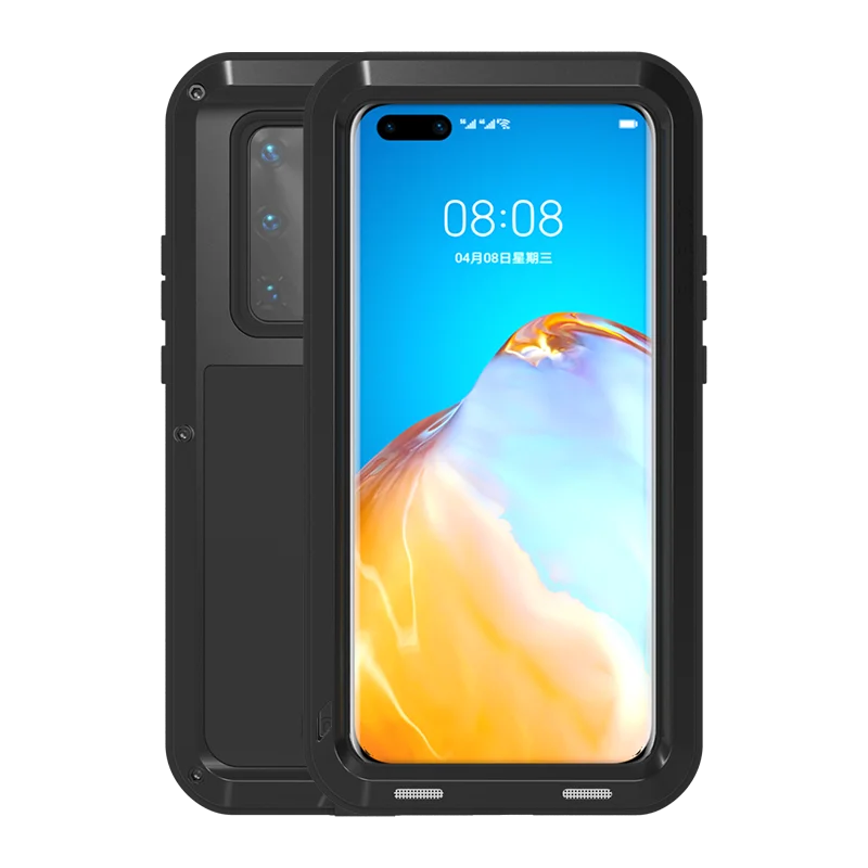 Phone Case For Huawai P40 Pro Armor Duty Metal Aluminum Waterproof Shockproof Back Cover Huwawei p30 Bag | Мобильные телефоны и