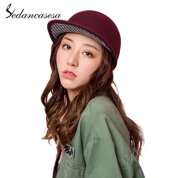 

Sedancasesa Autumn Winter Wool Cap Visor Woman Classic Caps Fashion Hat Female Casual Visors Cappello Boina Hats for Girls