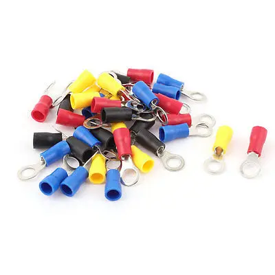 

40 Pcs 2-5S 16-14AWG Wire Connector Ring Crimp Terminal Assortment Kit