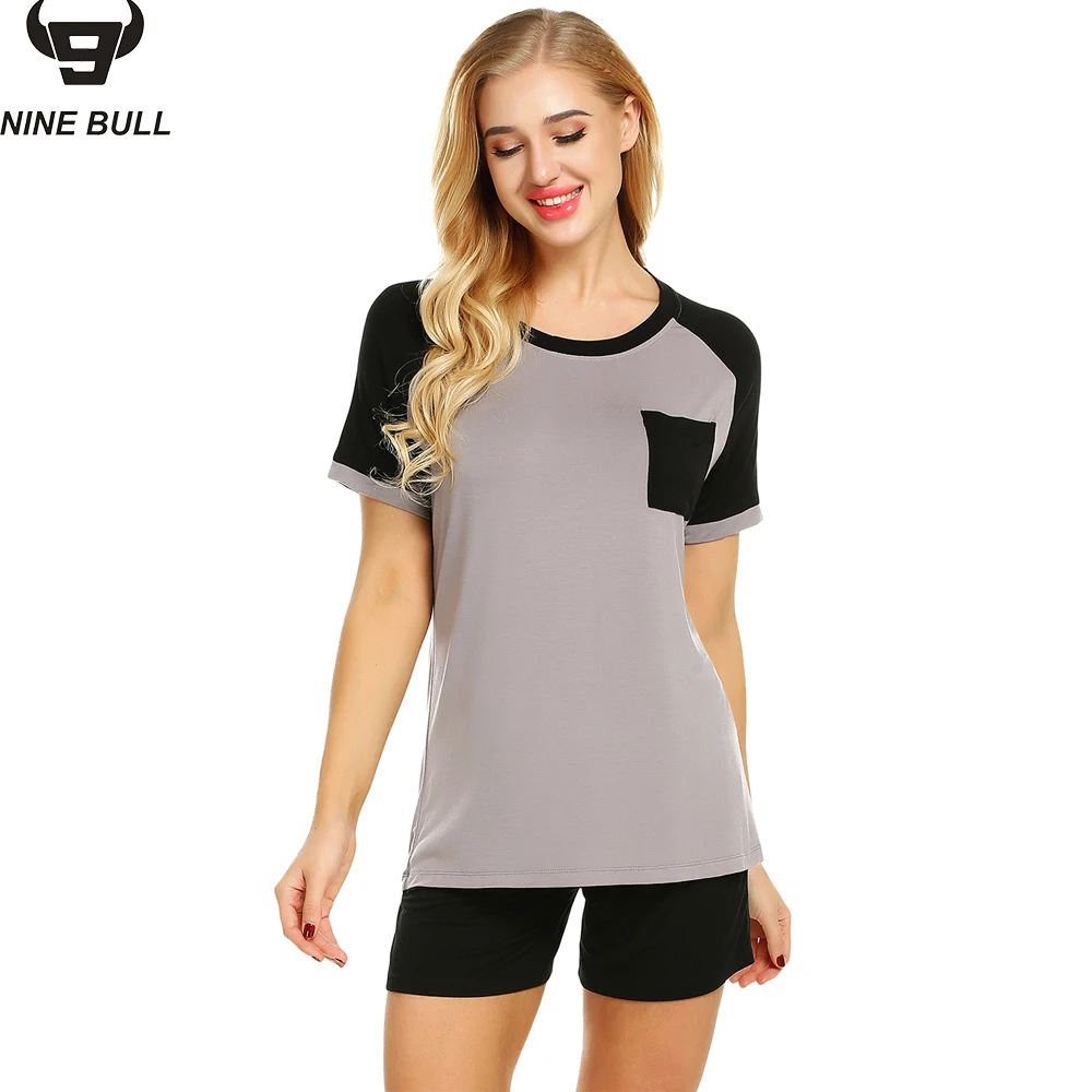 

NINE BULL 2019 New hot sale pyjamas women Simple Spring Summer New Thin sleeveless Sleepwear Set Casual Homewear Female Pyjamas
