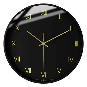 

Gold Black Simple Wall Clock Art Bedroom Silent Creative Wall Clock Modern Design Digital Reloj De Pared Home Decor BW50WC