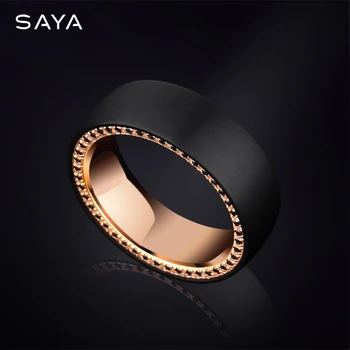

Men Rings, Good Luck Personality Tungsten 8mm Width Ring, Women Fashion Jewelry, Customized