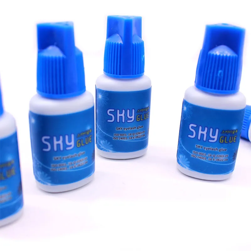 1 бутылка небо клей для наращивания ресниц S Тип синий Кепки оптовая продажа