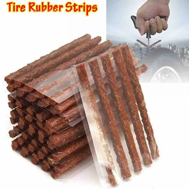 

20Pcs Tubeless Tire Repair Strips Stiring Glue for Tyre Puncture Emergency Car Motorcycle Bike Tyre Repairing Rubber Strips