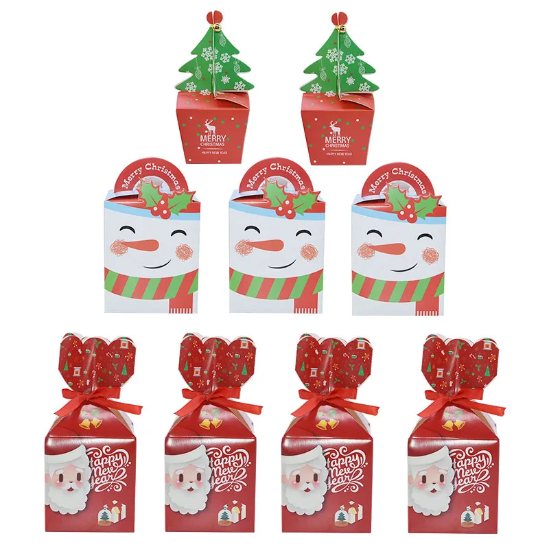 Christmas Candy Box Bell Christmas Tree Candy Apple Packing Box Christmas Eve Party Cookie Bag Gift Box Navidad Candy Box Decor