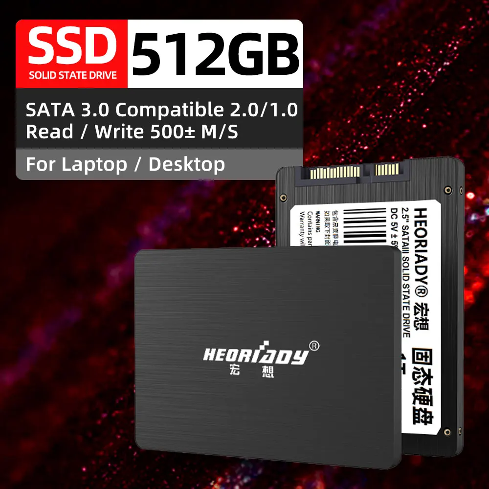 HEORIADY высокоскоростной ssd 500 ГБ 512 sata 3 твердый жесткий диск внутренний для ноутбука и настольного