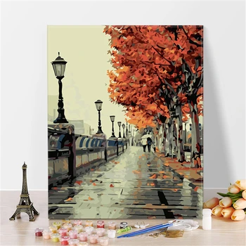 

Autumn Love Paintings By Numbers DIY Pictures Oil Coloring By Numbers Set Gift Drawing By Numbers Canvas Decor New Arrivals