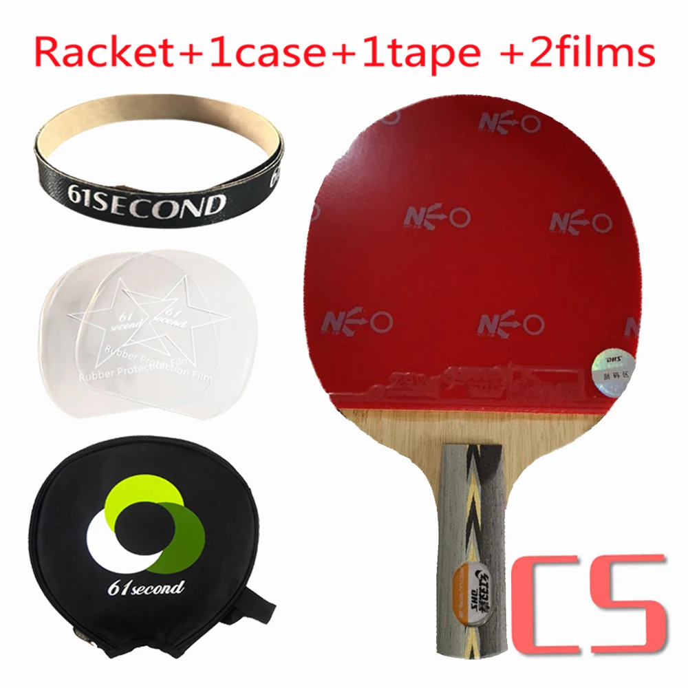 CS with Y 1case Профессиональная комбинированная ракетка DHS POWER. G7 PG7 PG.7 PG 7 с NEO TG2 и NEO Hurricane3 Прямая с фабрики - Цвет: CS with Y 1case