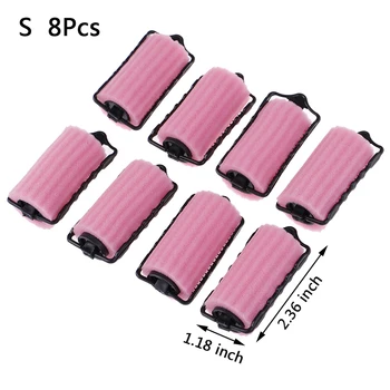 

6/8Pcs Hair Care DIY Hair Curler Twist Tool Hair Curler Roll Magic Sponge Foam Cushion Styling Stick Rollers