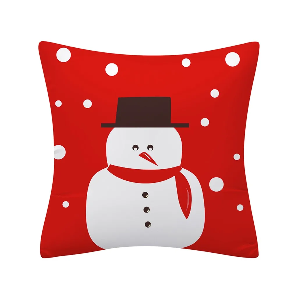 45 см X 45 см с Рождеством, декоративный чехол для подушки s из полиэстера с рождественским рисунком Санта-Клауса, лося, чехол для подушки, чехол для подушки - Цвет: I