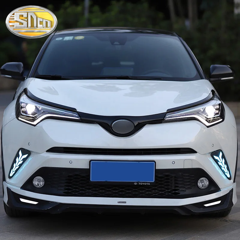 Светодиодный головной светильник в сборе для Toyota C-HR CHR светодиодный DRL динамический сигнальный светильник с линзой для автомобиля