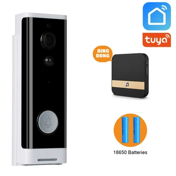 

tuya smart home Smart WiFi Video Doorbell Visual Intercom Camera with Chime Night Vision Door Wireless Doorbell Security Camera