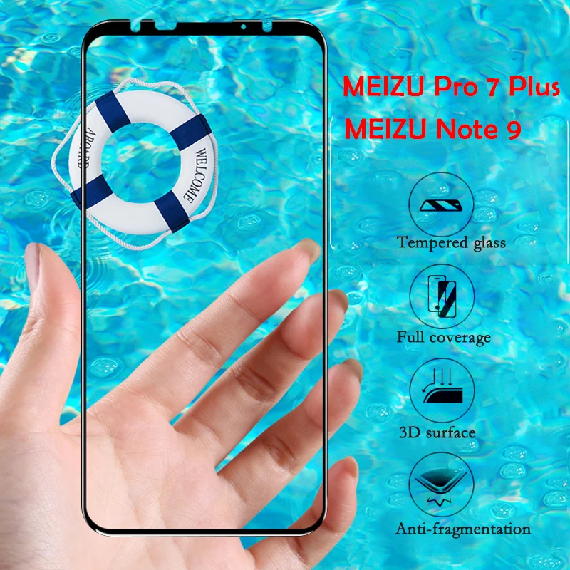 Закаленное стекло 9D для Meizu Note 9 8 Защита экрана Pro 7 Plus Защитное 16 защита от