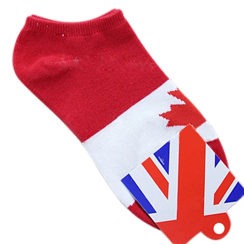 Pair of Red & White Fashion Maple Leaf Canada Flag Pattern Socks For Men | Мужская одежда