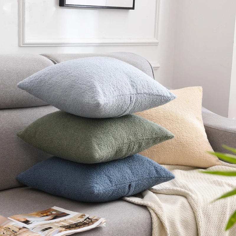 Cozy Nordic Faux Fur Plush Cushion Cover